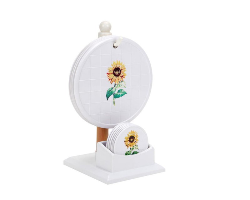 Toss White Virgin Plastic Coaster