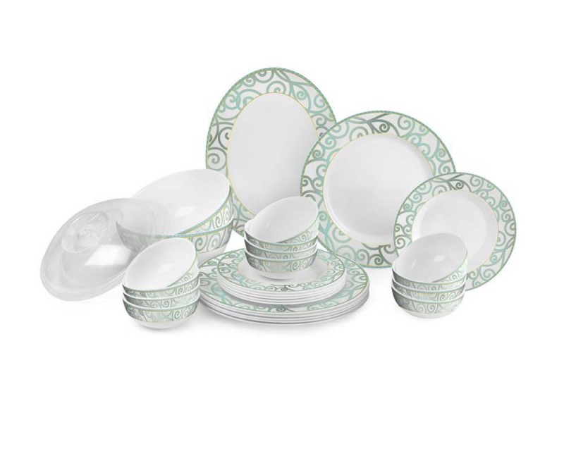 Green Swirl Dinner Set